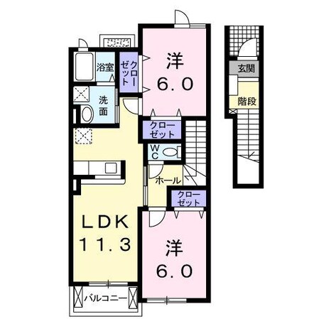 グレイス　ガーデン　Ｃ棟の物件間取画像